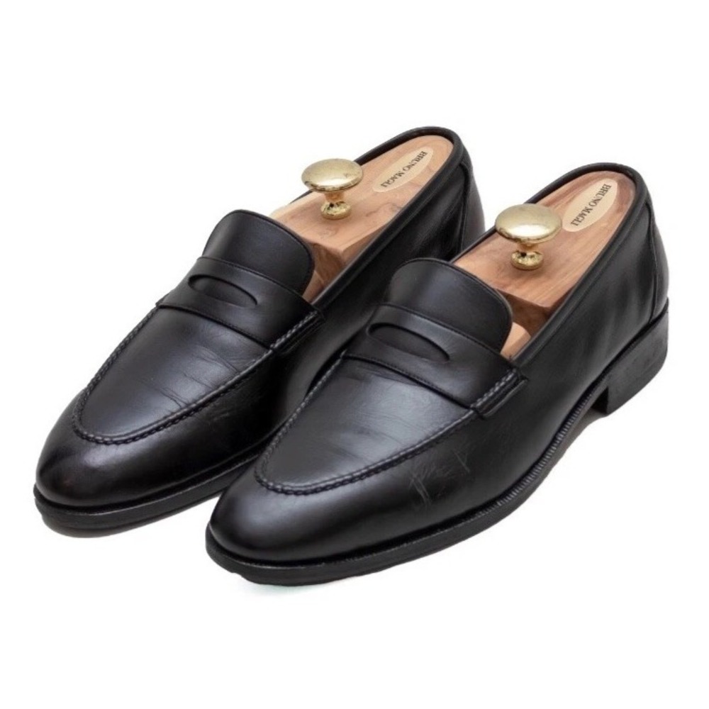 VTG Lanvin Penny loafers Black Leather US 9